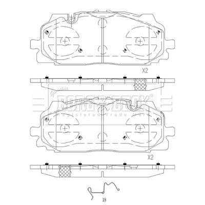 Sapatas do freio dianteiras de disco para Audi A6 C8 4A5