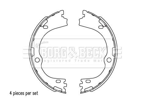 BBS6531 Borg&beck Тормозные колодки ручника