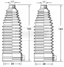 Bota de proteção do mecanismo de direção (de cremalheira) Peugeot 308 I 4A, 4C