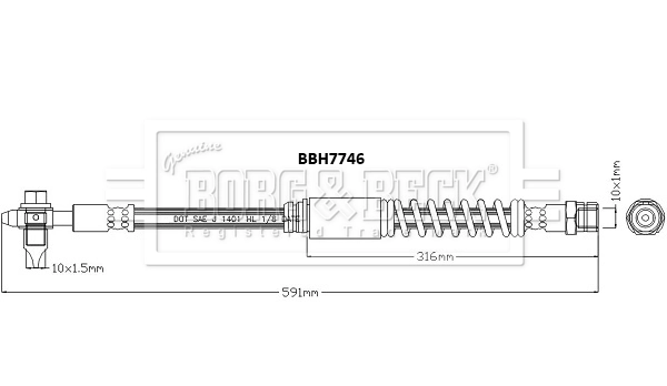  Mangueira do freio dianteira Seat Toledo III monovolume (5P2) (2004 - 2009) III