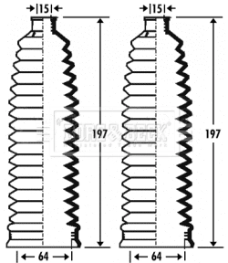 Bota de proteção do mecanismo de direção (de cremalheira) para BMW 3  E92