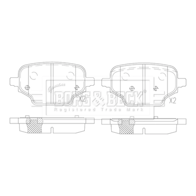 BBP2864 Borg&beck Колодки тормозные дисковые комплект