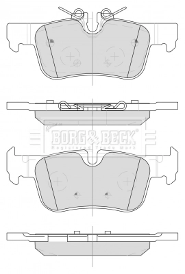  Sapatas do freio traseiras de disco BMW 2 Active Tourer carrinha (F45) (2013 - 2021) Active Tourer