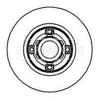 Disco do freio traseiro Renault Clio I BC57, 5357