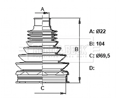 Bota de proteção interna de junta homocinética do semieixo dianteiro para Fiat Qubo  255