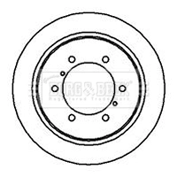 Disco do freio traseiro Mitsubishi Pajero II Canvas Top V2W, V4W