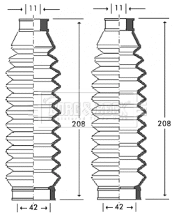 Compre Bota de proteção do mecanismo de direção (de cremalheira) Skoda Felicia 2