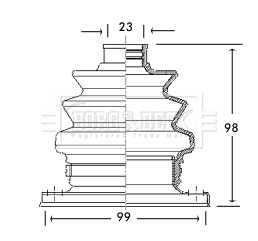 Bota de proteção interna de junta homocinética do semieixo dianteiro para Alfa Romeo 147  937