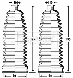  Bota de proteção do mecanismo de direção (de cremalheira) Porsche Cayenne SUV (955) (2002 - 2010) 