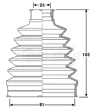 Bota de proteção externa de junta homocinética do semieixo dianteiro para Dacia Logan I  MCV KS
