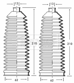 Bota de proteção do mecanismo de direção (de cremalheira) Peugeot Expert  224