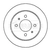  Disco do freio traseiro Mitsubishi Colt IV hatchback (CAA) (1992 - 1996) IV