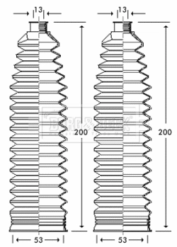 Bota de proteção do mecanismo de direção (de cremalheira) para Opel Astra H L35