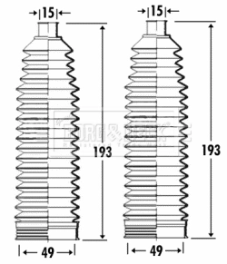  Bota de proteção do mecanismo de direção (de cremalheira) Volkswagen Tiguan I SUV (5N1, 5N2) (2007 - 2018) I
