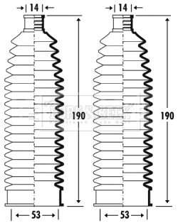 Bota de proteção do mecanismo de direção (de cremalheira) Renault Scenic II JM0, JM1
