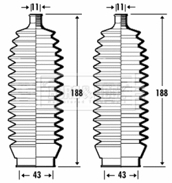 Compre Bota de proteção do mecanismo de direção (de cremalheira) Subaru Outback 2