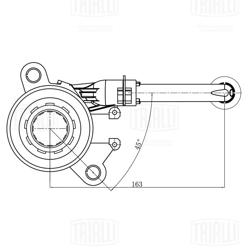 Цилиндр сцепления рабочий с выжимным подшипником Trialli CT1401 цена, от 66.91 USD
