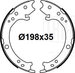 Тормозные колодки стояночного тормоза Trialli GF4632 цена, от 22.33 USD