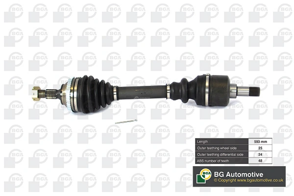 BB1312 Posterparts Полуось передняя левая