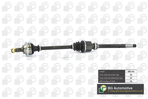 Правая полуось 0021044 GKN-Spidan