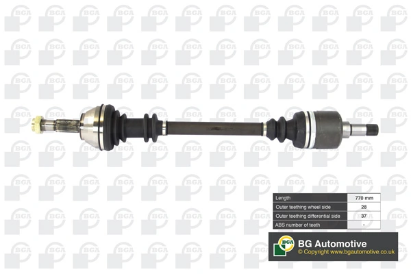 Левая полуось 0020940 GKN-Spidan
