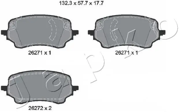 Передние тормозные колодки 2588897 Ford