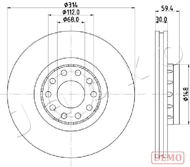 Передние тормозные диски DF4125 TRW