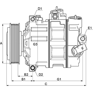 Compressor de aparelho de ar condicionado Opel Zafira K0