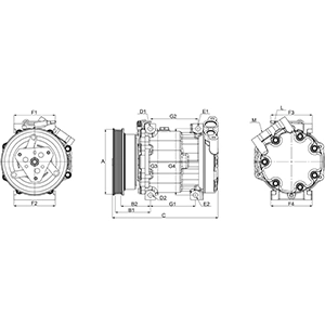 Compressor de aparelho de ar condicionado Citroen C2 JM