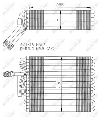 Vaporizador de aparelho de ar condicionado Volkswagen Golf 1 17