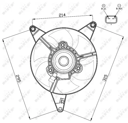 Compre 46541006 Fiat/Alfa/Lancia Ventilador elétrico de esfriamento montado (motor + roda de aletas)