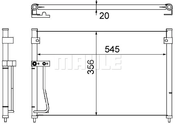 Radiador de aparelho de ar condicionado Mazda 626 5 GF