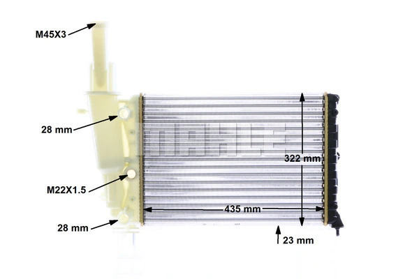 Radiador de esfriamento de motor Fiat Punto 1 176