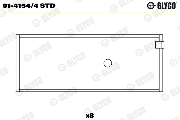 Folhas inseridas de cambota de biela, kit, padrão (STD) Fiat Punto GRAND 199