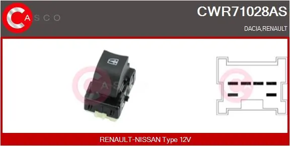 Кнопка стеклоподъемника передняя правая Lada 254218614R