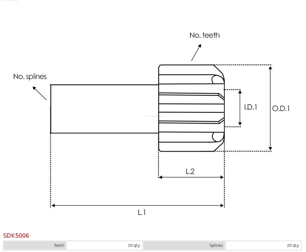 Купить SDK5006 As-pl Шестерня стартера