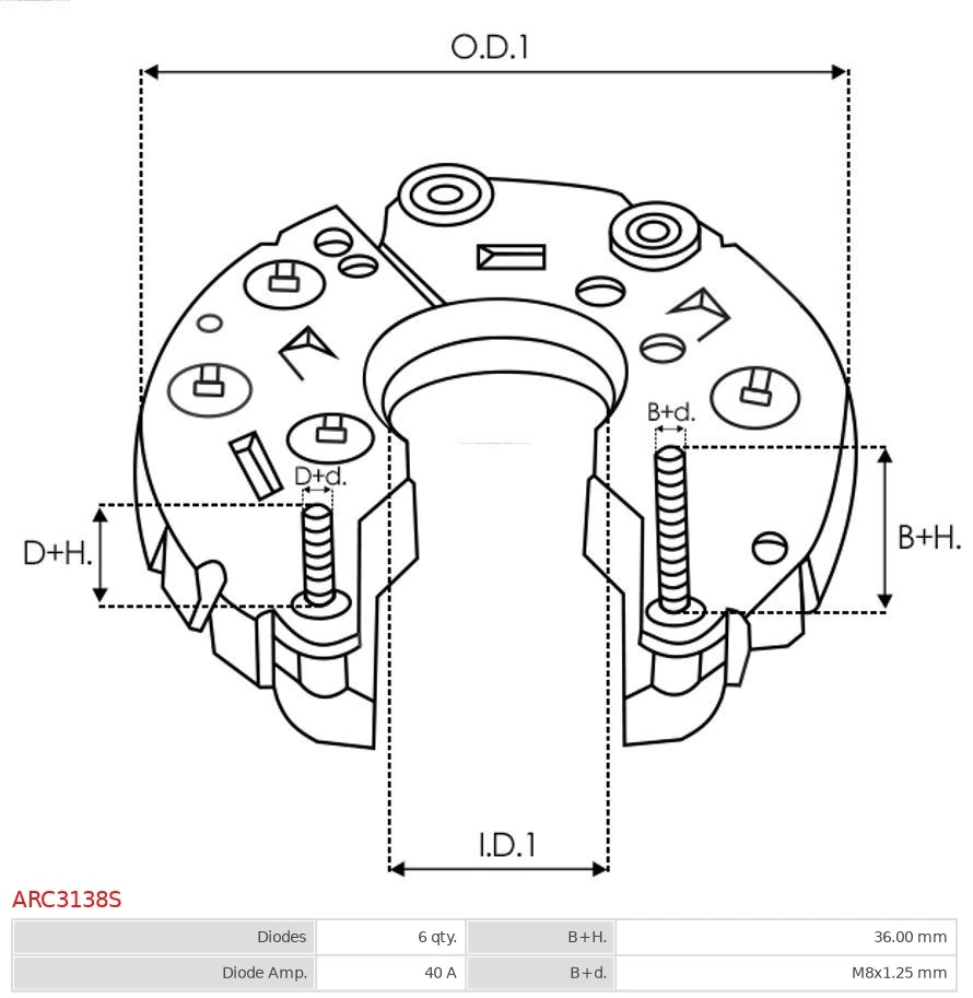 Выпрямитель As-pl ARC3138S цена, от 28.52 USD
