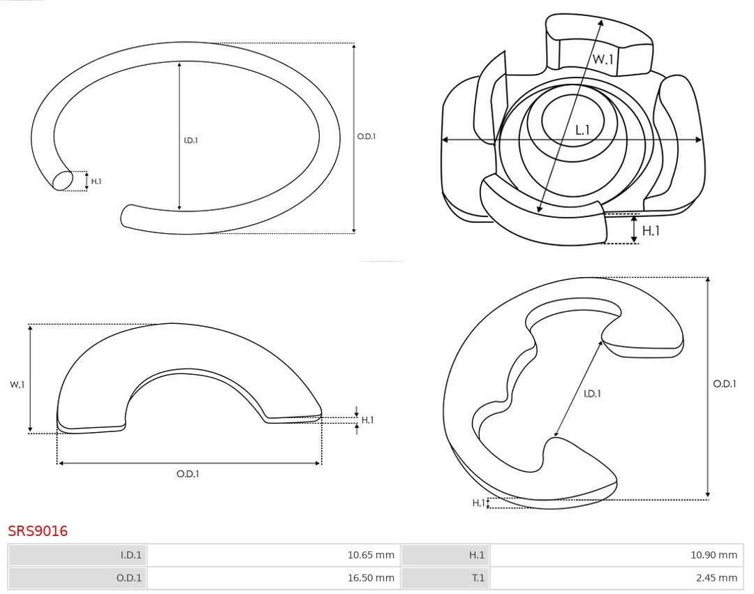 Kit de reparação do motor de arranco Mazda 3 BL