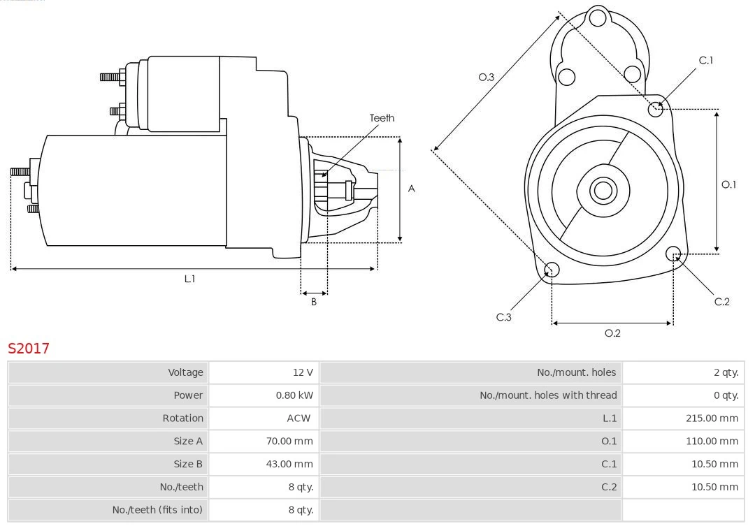 Motor de arranco Nissan Sunny 2 N13