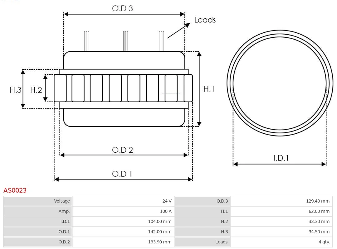 Купить 1986AE1126 Bosch Обмотка генератора