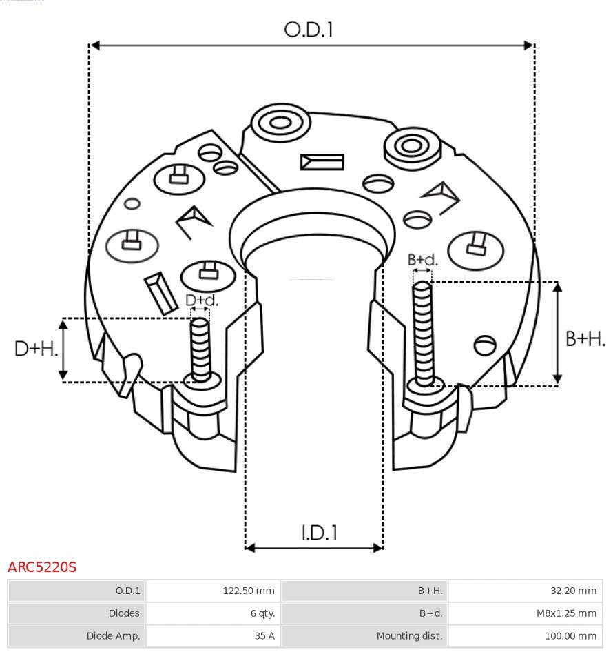 Выпрямитель As-pl ARC5220S цена, от 19.25 USD