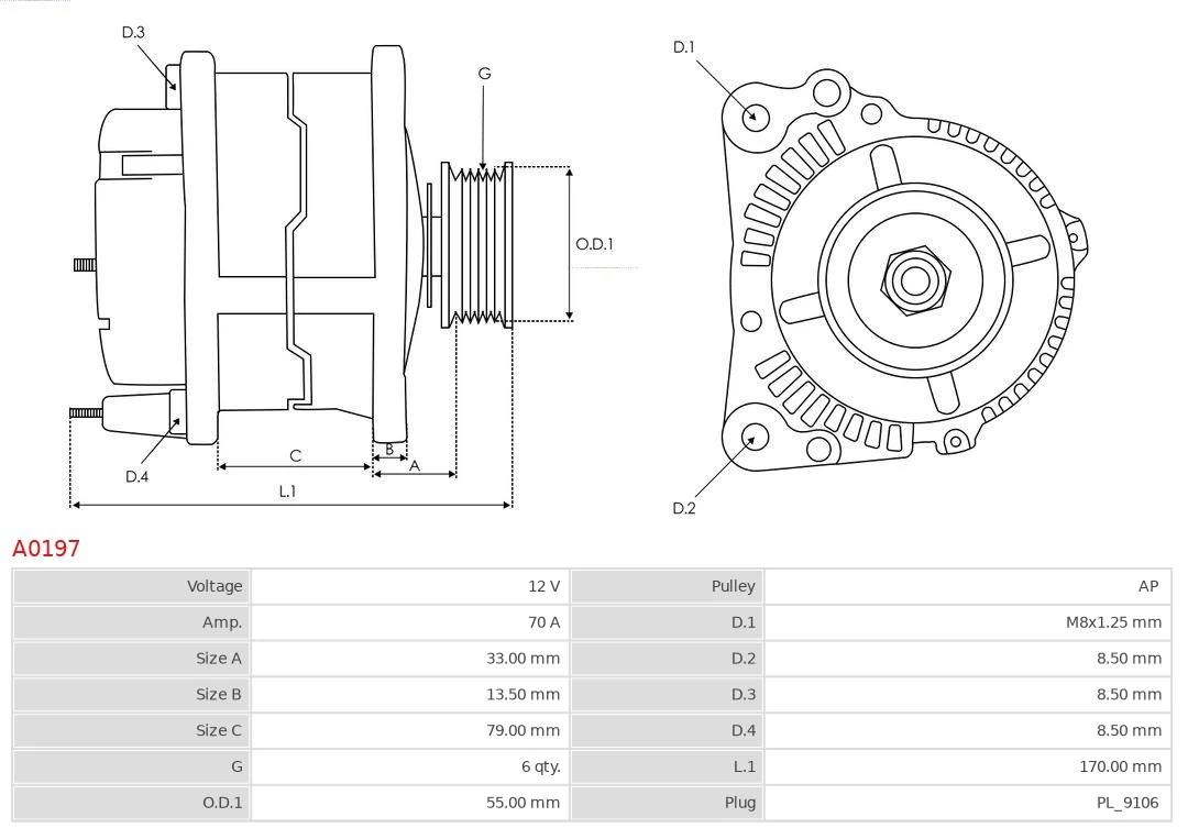 Gerador Ford Fiesta J5S, J3S