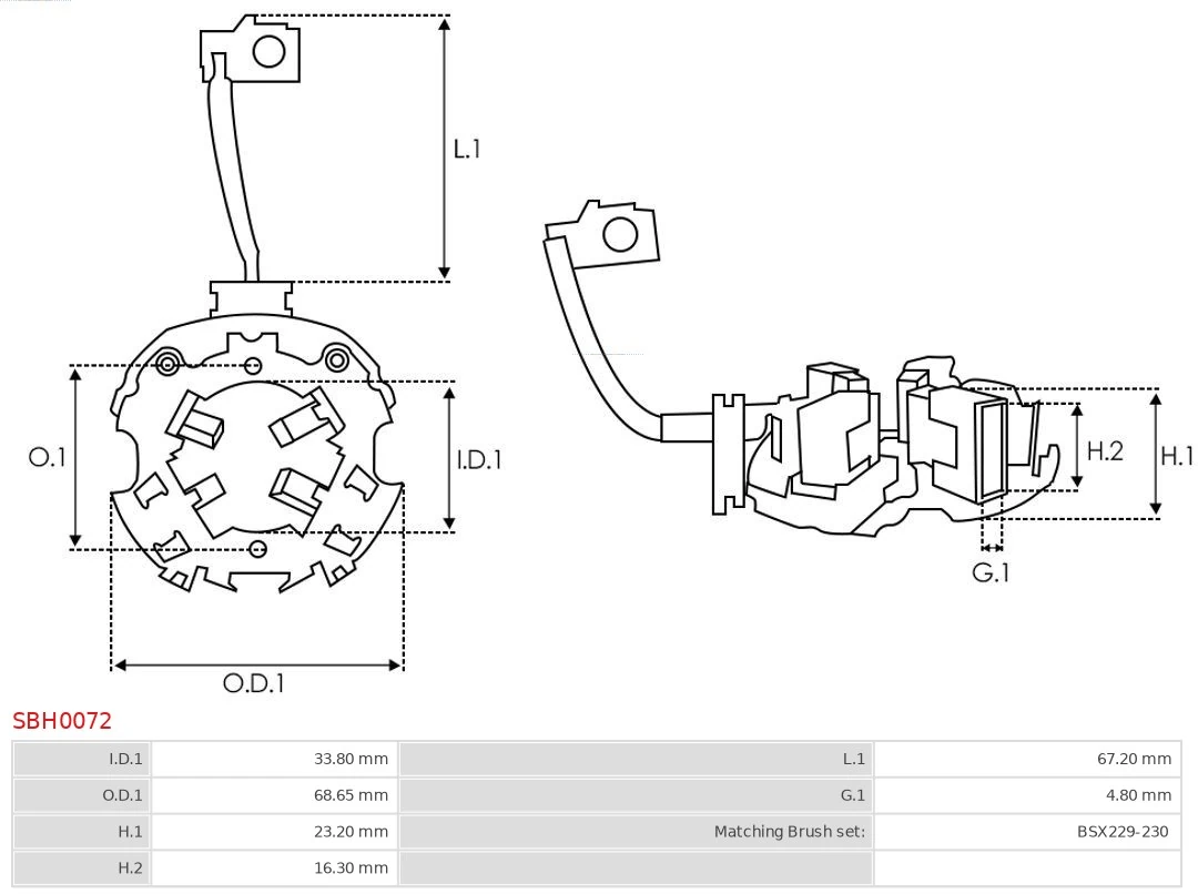 Щеткодержатель стартера VAG 03G911209H цена, от 12.79 USD