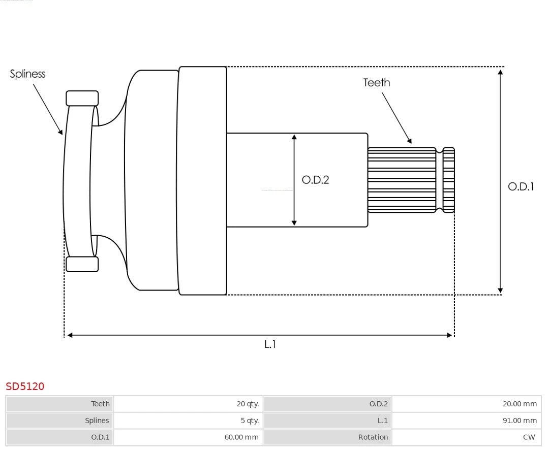 Купить SD5120 As-pl Тяга рулевая центральная