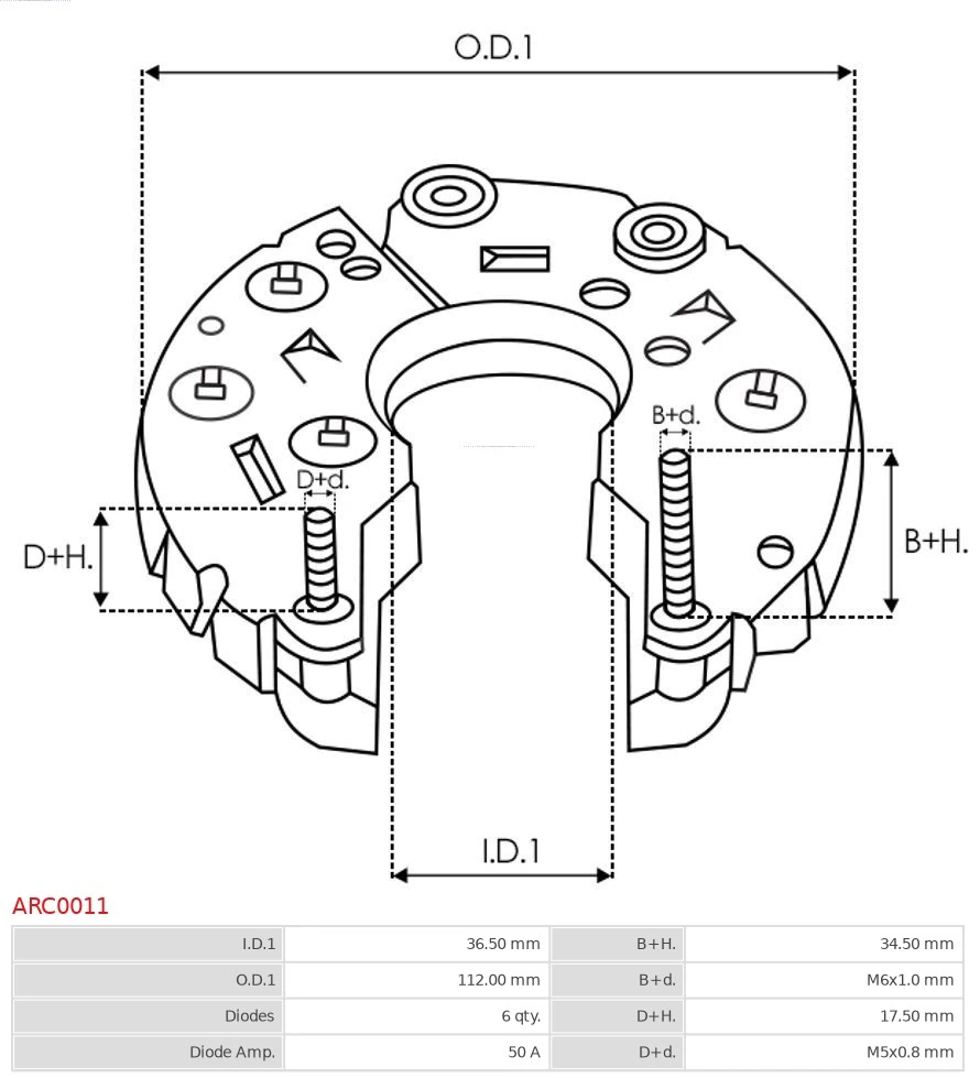 Диодный мост генератора REMA-PARTS 133997