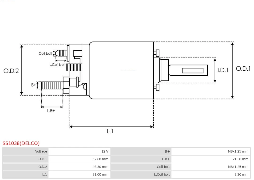 Купить SS1038DELCO As-pl Тяговое реле