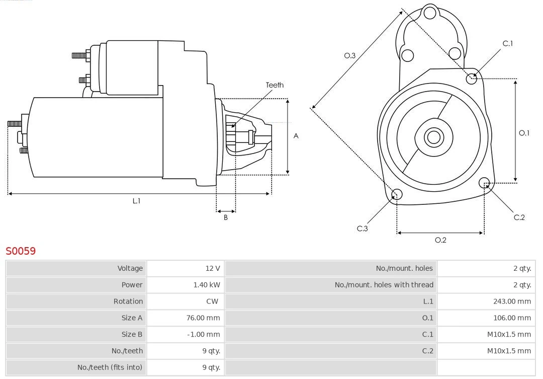 Motor de arranco Volvo S70 LS, LT
