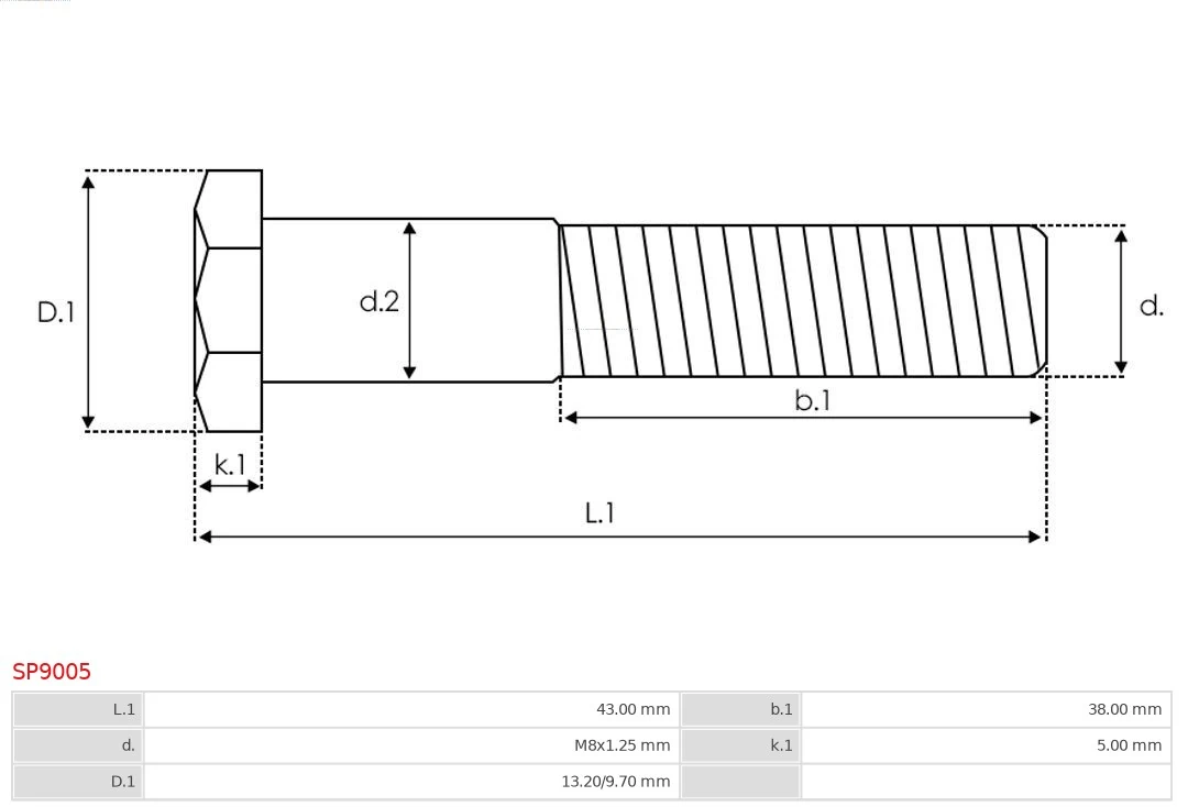 SP9005 As-pl Ремкомплект втягивающего реле стартера