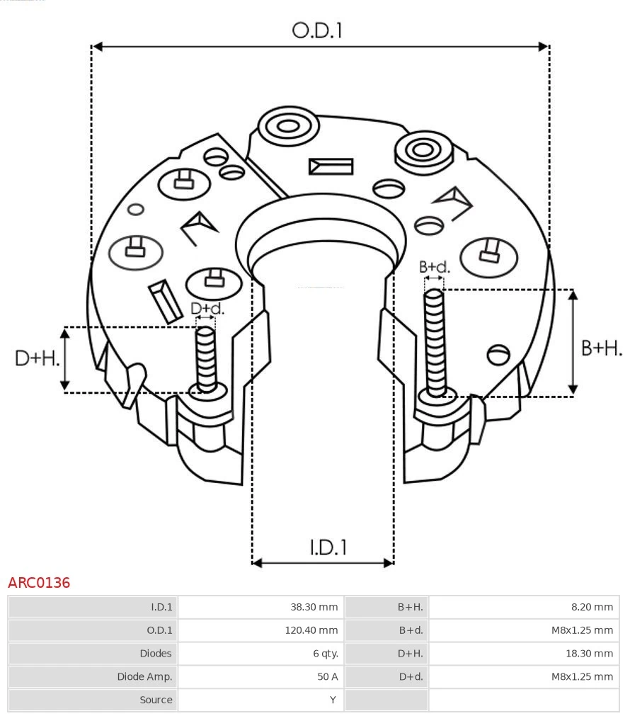 Выпрямитель As-pl ARC0136 цена, от 24.27 USD