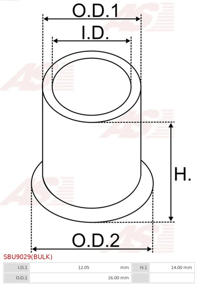 Втулка стартера ASR 140048 цена, от 0.64 USD